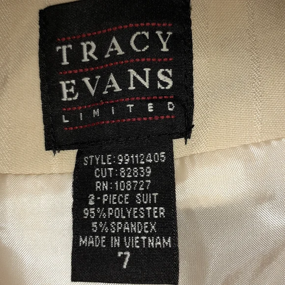 TRACY EVANS 2 PIECE PEACH COLORED WOMEN'S SKIRT SET SIZE 7 - Picture 5 of 7